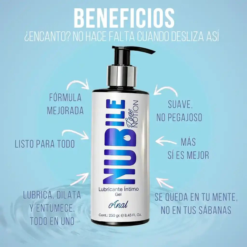 Lubricante Anal Dilatador Desensibilizante Nubile 250 ml's photo #2