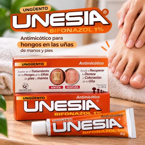 💅 UNESIA® BIFONAZOL 1% — 20 g tratamiento #2 para las uñas enfermas — imagen 1