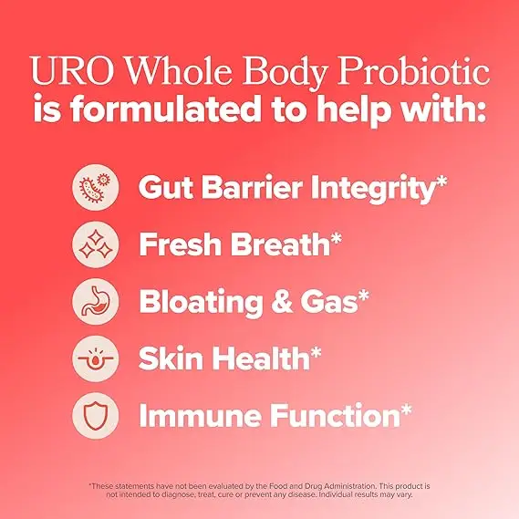 Cápsulas de suplemento URO Whole Body Probiótico – Apoyo 3 en 1 para Intestino, Piel y Salud Íntima's photo #3
