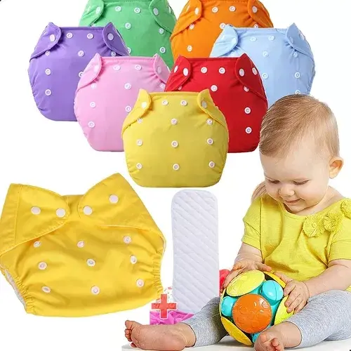 Almohadilla inserto + culero Pañal De Tela Bebe Ajustable Reutilizable Lavable's photo #3