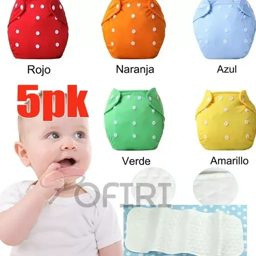 Almohadilla inserto + culero Pañal De Tela Bebe Ajustable Reutilizable Lavable's photo #1