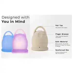 Copa menstrual Roblis & Flip (incluye bolsita y su recipiente esterilizador alta calidad 200ml) miniatura 9