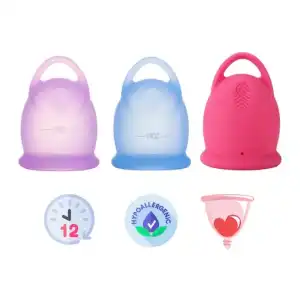 Copa menstrual Roblis & Flip (incluye bolsita y su recipiente esterilizador alta calidad 200ml) miniatura 5