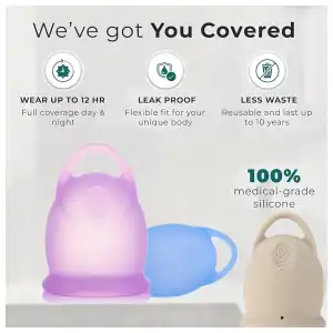 Copa menstrual Roblis & Flip (incluye bolsita y su recipiente esterilizador alta calidad 200ml) miniatura 10