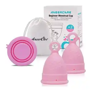 Copa menstrual AneerCare 2 unidades con vaso esterilizador miniatura 1