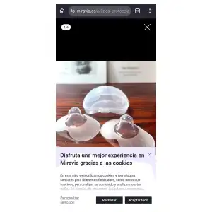 PEZONERAS de silicona para lactancia materna (PROTECTORES DE PEZÓN) con estuche miniatura 4