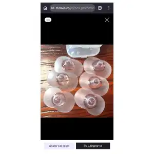 PEZONERAS de silicona para lactancia materna (PROTECTORES DE PEZÓN) con estuche miniatura 6