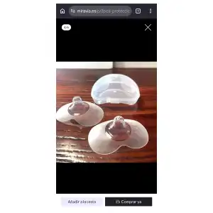 PEZONERAS de silicona para lactancia materna (PROTECTORES DE PEZÓN) con estuche miniatura 5