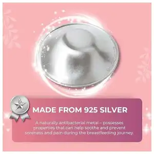 PEZONERAS SILVERETTE Las tazas de lactancia de plata originales 925 miniatura 5
