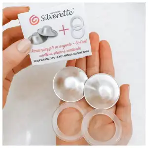 PEZONERAS SILVERETTE Las tazas de lactancia de plata originales 925 miniatura 1